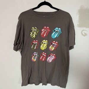 🌟Rolling Stones Gray Tee with White Logo Print🌟
